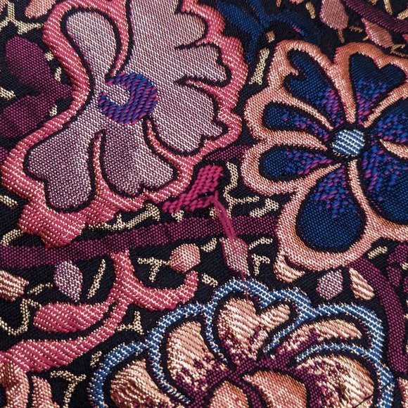 Eyeshadow Metallic Floral A-Line Dress (RIPPED SEAM-SEE DESCRIPTION) - Picture 6 of 11